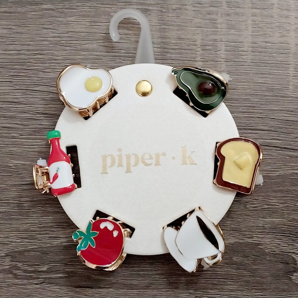 Piper-K Metal Foodie Mini Hair Clip Claw Clips